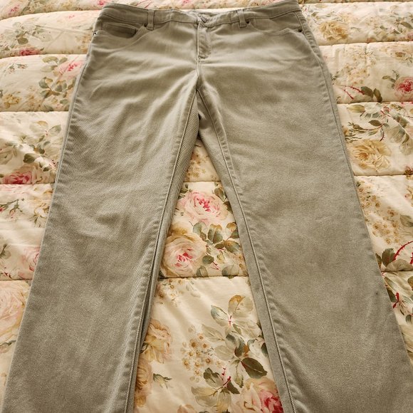 MICHAEL KORS Women’s Skinny Denim Jeans Full Length Celery Green Size 12 - Picture 9 of 11